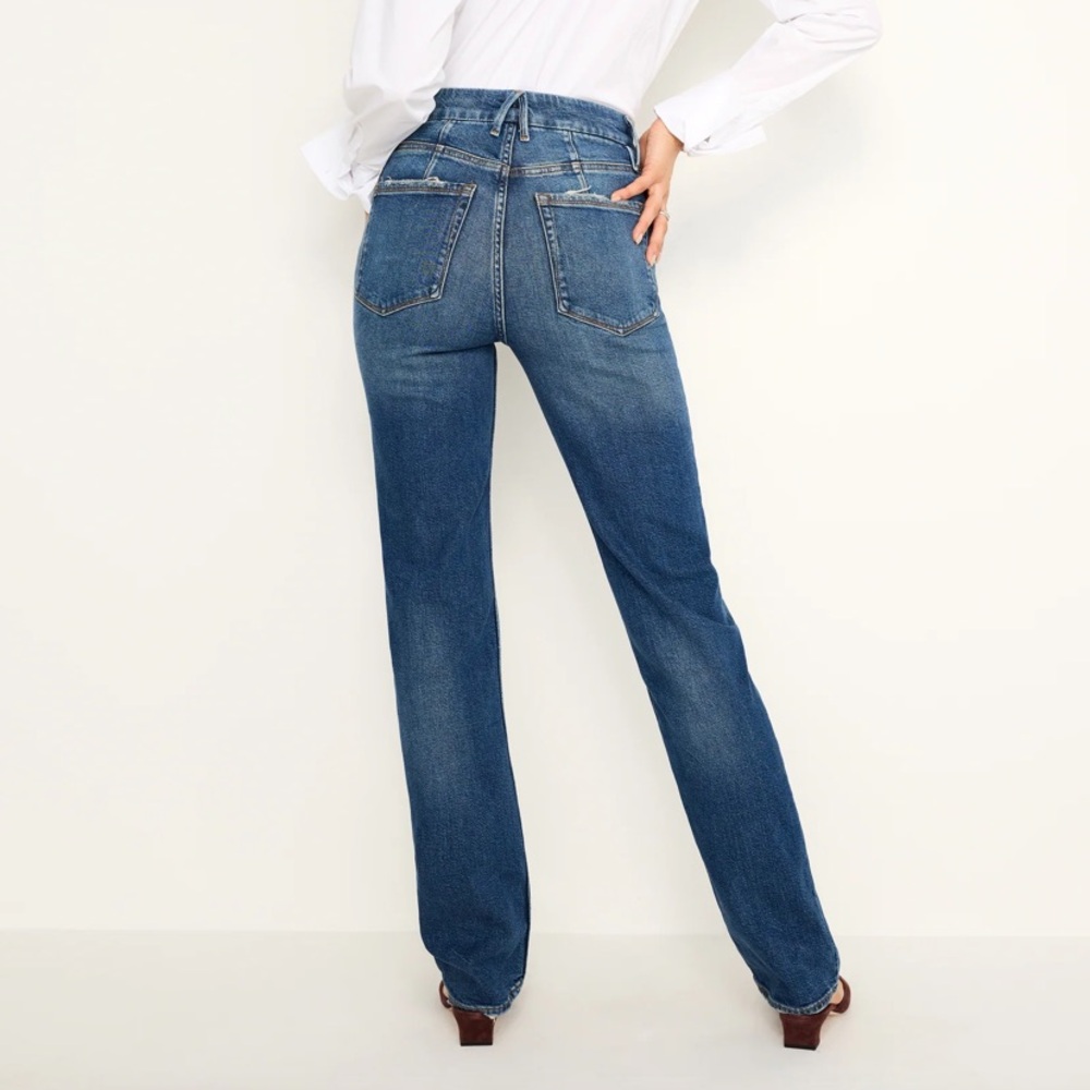 Nwt!Good American Good icon High-Rise Straight Leg Jeans